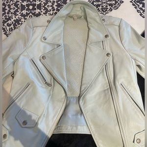 Rebecca Minkoff Light blue Leather jacket, Barely worn price is negotiable